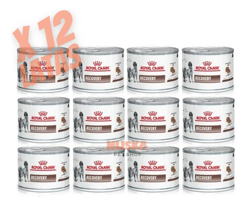  Pack 12 Latas Royal Canin Recovery Perro Y Gato Humedo