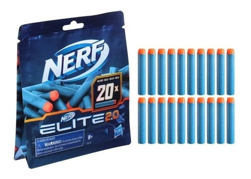 Pack Dardos Nerf Elite 2.0 Repuesto 20 Unidades