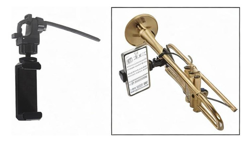 Teléfono De Trompeta Lyre Monta Segura Soporte De Teléfono
