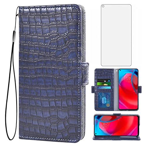 Funda Cartera Para Motorola Moto G Stylus 5g 2021 Azul P - 2