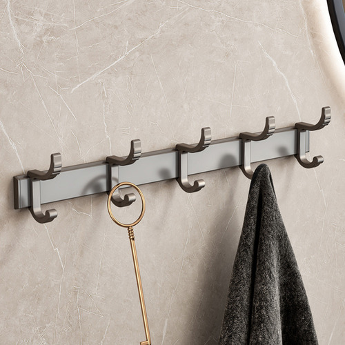 Perchero De Pared Con 5 Ganchos De Aluminio Inoxidable Resis