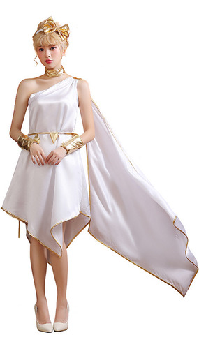 Vestido De Diosa Griega Para Mujer, Tema De Cosplay De Hallo