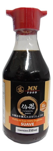 Shoyu Orgânico Suave Molheira 210ml Mn Food