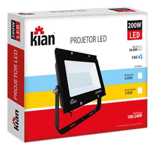 Reflet.c/led Kian Giii 200w 6500k Ip65
