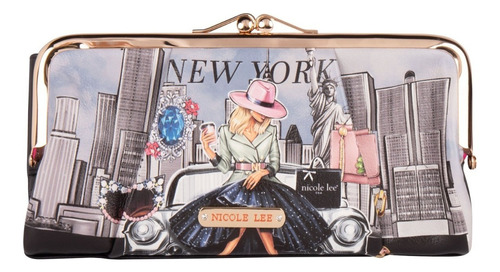 Billetera Nicole Lee Catalina Color Success In New York De Piel Vegana - 10cm X 19.5cm X 2.5cm