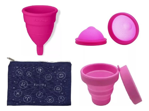 Disco Menstrual + Vaso Esterilizador + Copa Fleurity Neceser