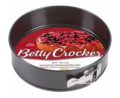 Molde Desmontable Redondo Liso Betty Crocker 24 Cm Color Negro
