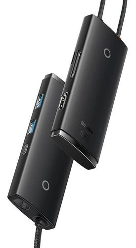 Imagen 2 de 10 de Hub 6 Puertos Usbc Datos/ Usba X 2/ Hdmi 30hz/ Sd/ Tf Baseus