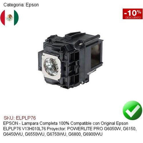 Lampara Epson Elplp76 Powerlite Pro G6050w,g6900wu