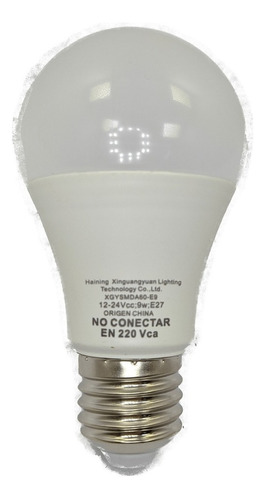 Lámpara Leds Con Rosca Normal E27 12/24vcc Solutronic Luz Blanca Fría