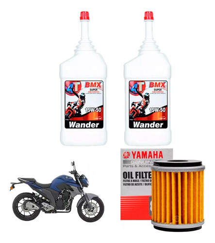 Kit Service Yamaha Fz 25 250 Wander 15w50 + Filtro Sia++