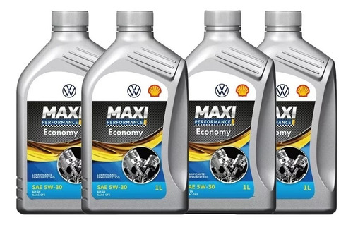 4 Oleos 5w30 Sintetico Shell Maxi Performance Volkswagen