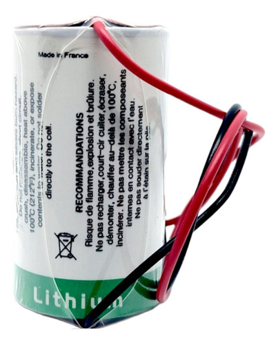 Saft Ls33600 3.6v 17000mah Tipo D Conector Negro