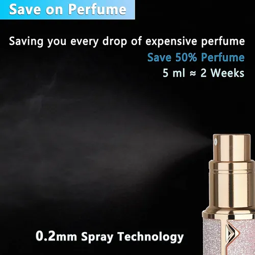 Botella De Perfume En Aerosol De Viaje Recargable, 5 Ml, Pie