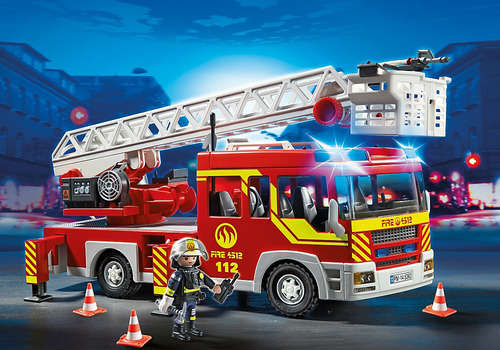 Educando Playmobil Bomberos Camión Bombero Con Escalera 5362