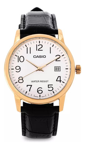 Reloj Casio Malla Cuero  Mtp-v002gl Garantia Oficial