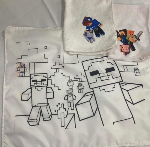 Individuales Minecraft Para Pintar Lavar Y Volver A Pintar