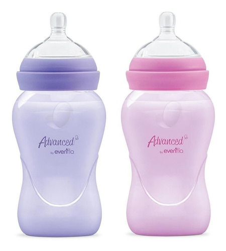 Biberones Para Bebe Paq Con Dos Evenflo Advanced 9oz Niña