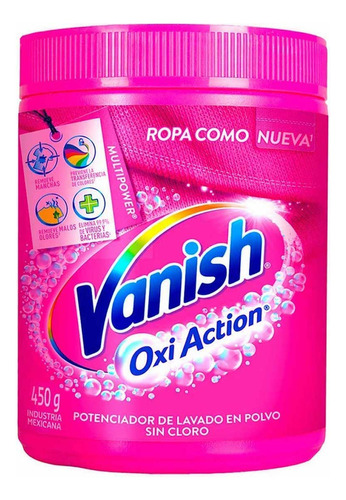 Quitamanchas En Polvo Vanish Rosa 450g