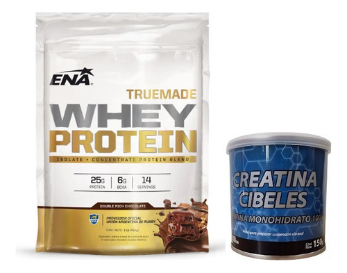 Whey Protein Ena Truemade 1lb + Creatina Cibeles 150g