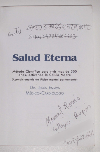 Salud Eterna / Dr. Jesus Eslava (Usado)