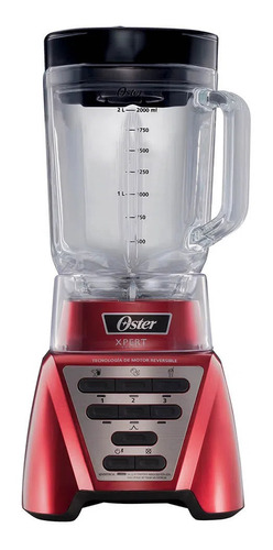 Imagen 1 de 2 de Licuadora Oster Xpert Series BLST3A-R2G 2 L roja con vaso de vidrio 127V