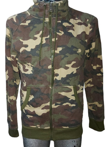 Camuflaje Chamarra George Gorro Y Cierre Unisex Talla M/ch (Usado)