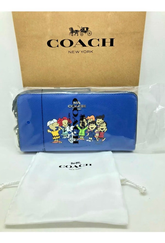 Billetera Coach X Peanuts Snoopy Friends Original, Nuevo