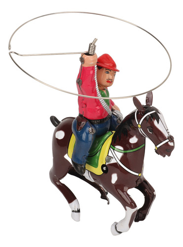 Adorno Con Diseño De Figura Vintage De Cowboy Wind Up Toy