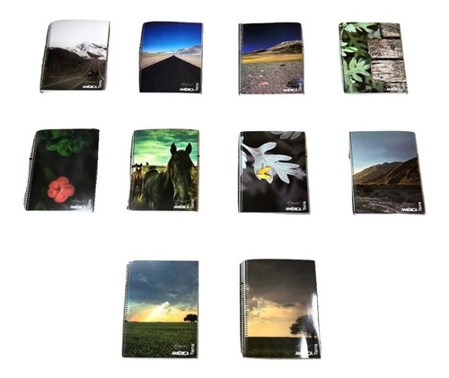 10 Cuadernos Universitarios America X84 Hjs Rayado/cuadricul