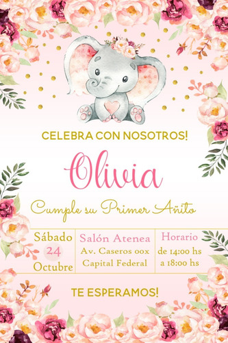 Invitaciones Digitales Personalizadas Acuarela