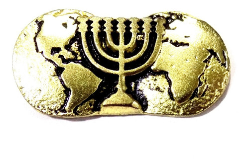 Pin Menorah 3cm Judio Judaismo Israel Cabala Estrella David