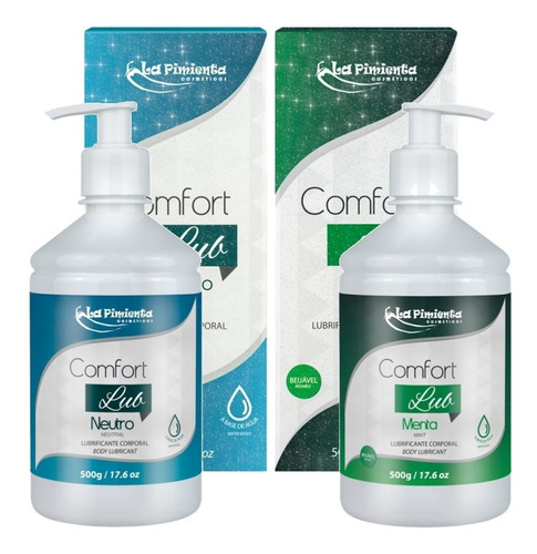 Kit Tubo Lubrificante Base D'água Beijável Conforto Proteção Sabor Neutro Menta