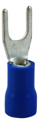 Terminal Pré-isolado Forquilha 1,5-2,5mm Azul Com 100 Peças