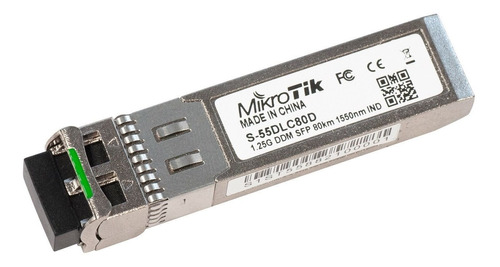 Modulo Sfp Monomodo Lc Mikrotik S-55dlc80d 1,25g 80km