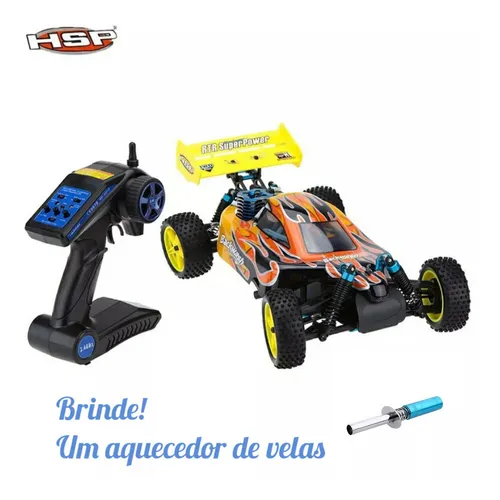 Carrinho De Controle Remoto A Gasolina Nitro 1/10 Buggy Hsp