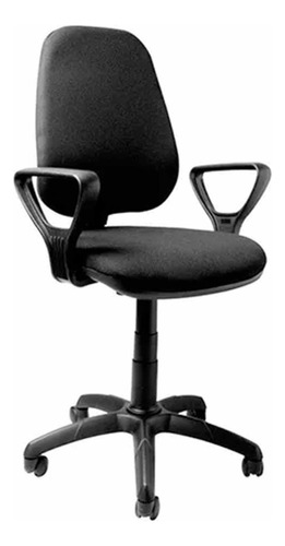 Silla Ejecutiva De Escritorio Sillon Ergonómico Baires4 Full Color Ecocuero Negro