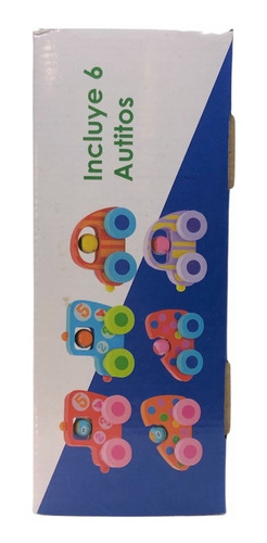 Imagen 6 de 7 de Autito De Madera X6 Primera Infancia Didactico Bebes