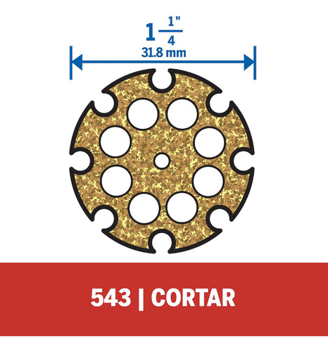 Disco De Corte 543 De 31,8mm Dremel