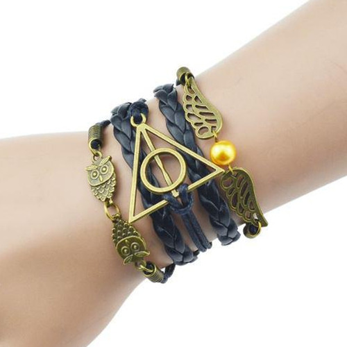 Pulsera Ajustable Harry Potter Snitch Reliquias De La Muerte