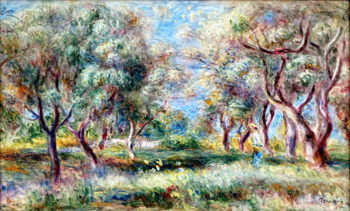 Lienzo Tela Canva Arte Canvas Olivos En Cagnes Renoir 80x132