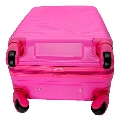 Bolsa de viaje rígida Mundi Pink Abs con ruedas