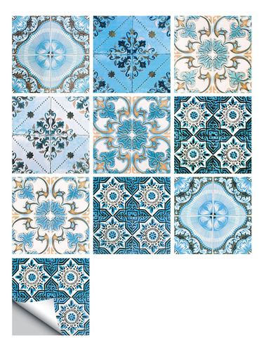 Pegatinas De Mosaico De Azulejos De Baño Simulados Para Deco