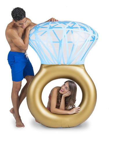 Gigante Anillo Hinchable De Diamante Para Piscina, Flotador 