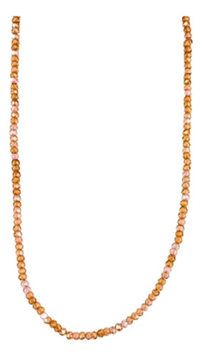 Colar Choker Em Pedra Citrino Facetada 3mm