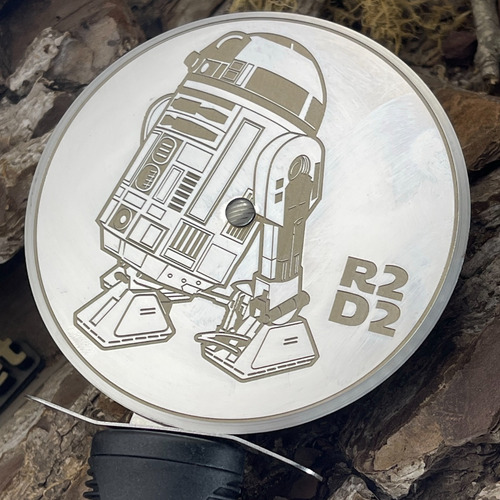 Imagen 2 de 3 de Corta Pizza Acero Inoxidable R2d2, Star Wars. Rueda 10cm.