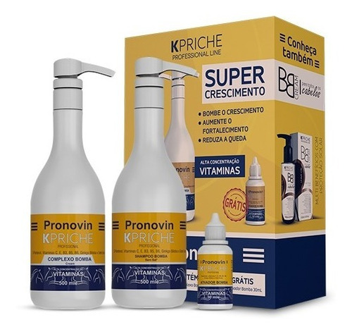 Kpriche Combo Kit Pronovin + 10 Ativadores Cresce Cabelo