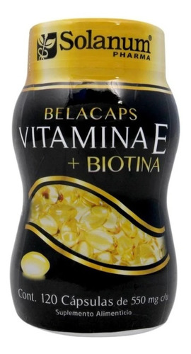 Belacaps Vitamina E + Biotina Solanum 550 Mg C/120 Cápsulas 