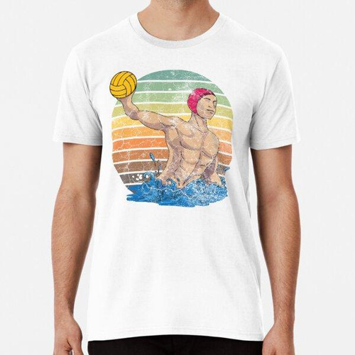 Remera Waterpolo Con Textura Grunge Puesta De Sol Vintage Al