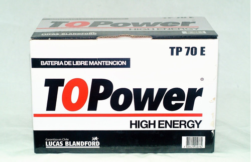 Bateria 70 Ah Positivo Izquierdo Topower 